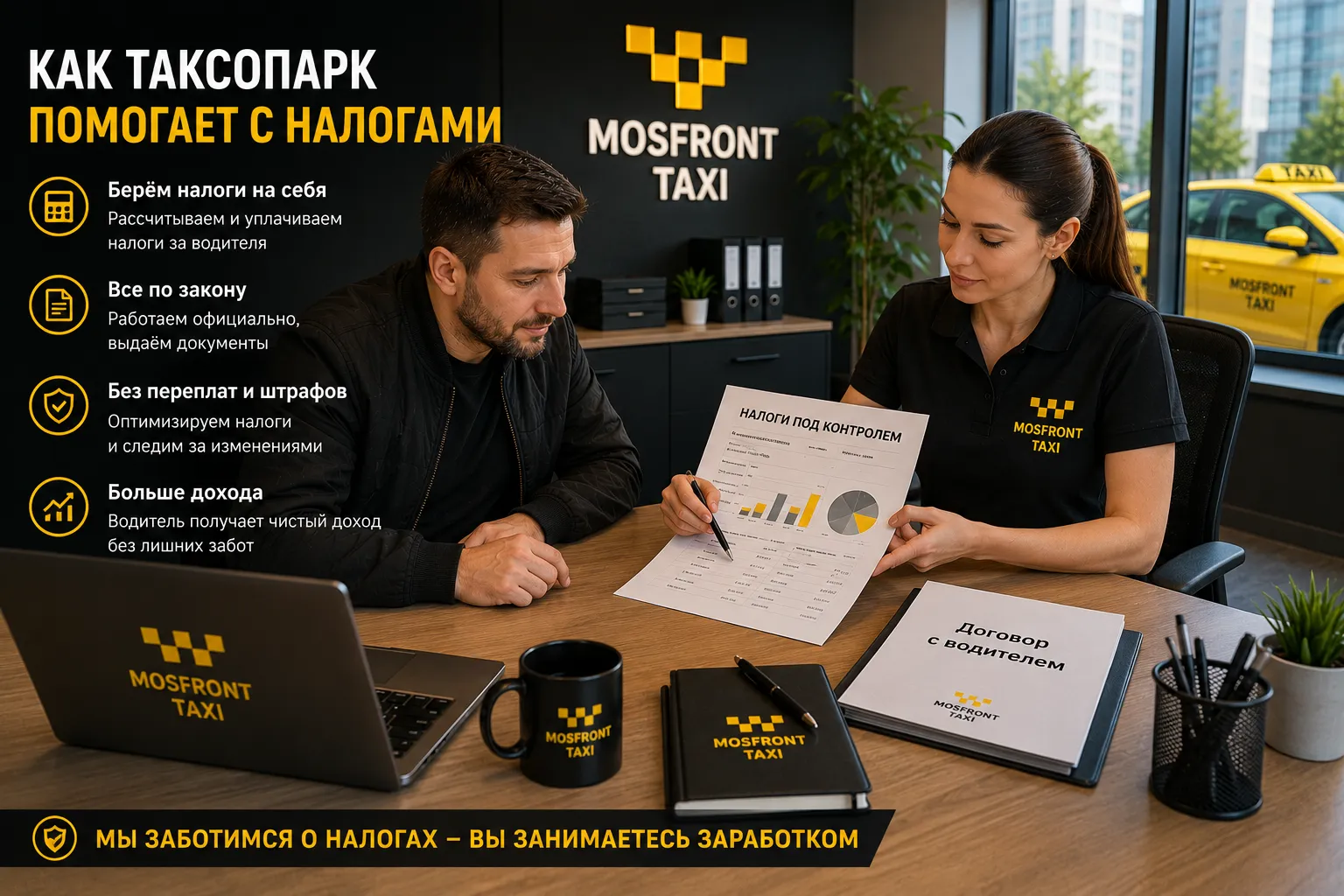 Как таксопарк помогает с налогами и отчётностью