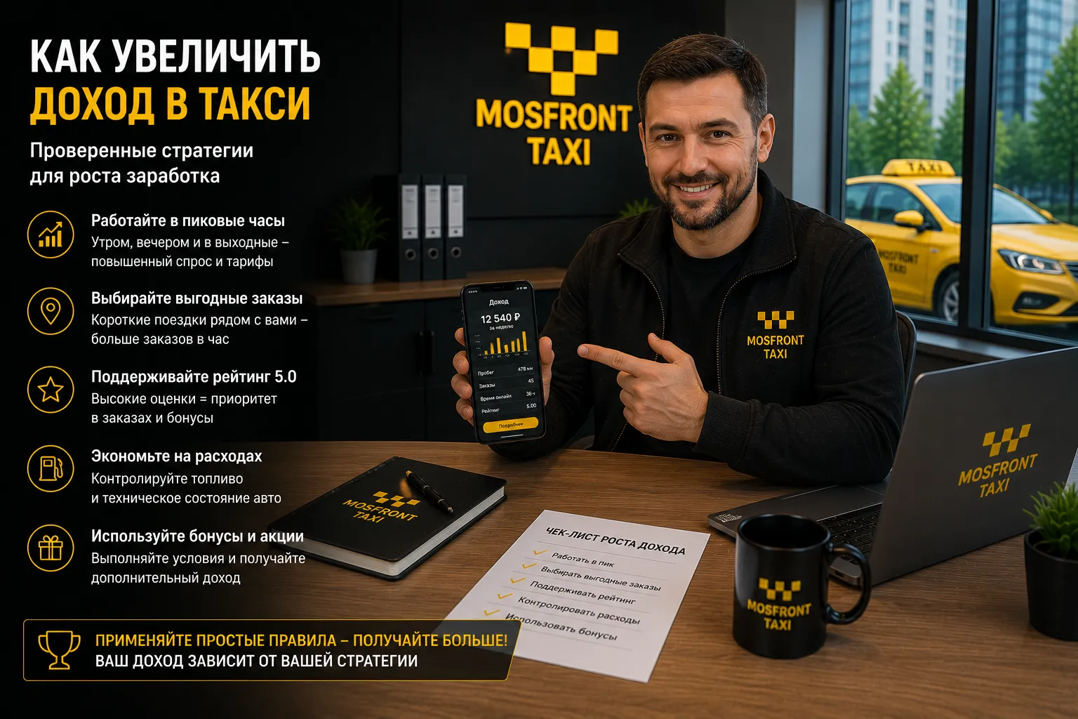 Как увеличить доход в такси